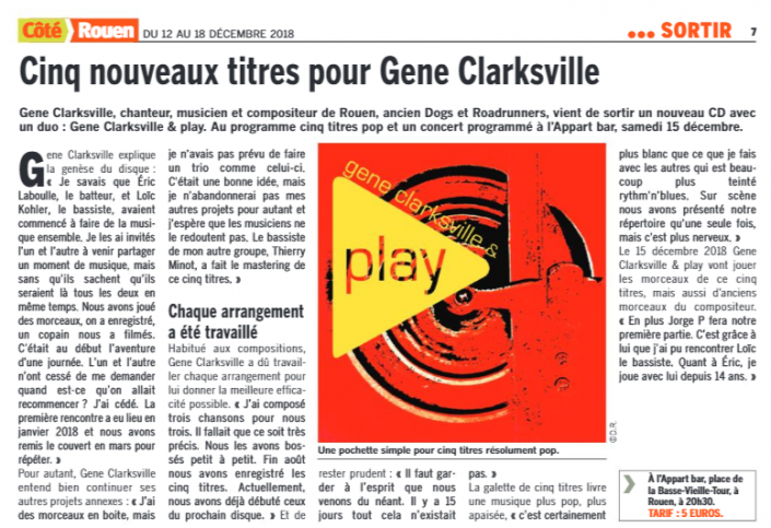 Gene Clarksville Côté Rouen Déc 2018